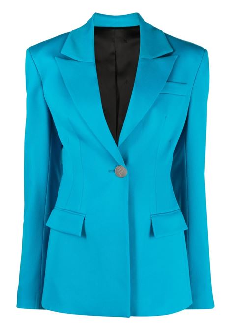 Capri blue single-breasted blazer - women THE ATTICO | 237WCG26W041258