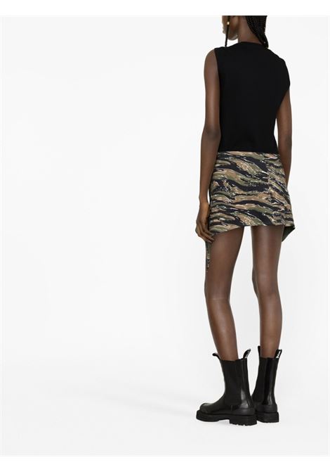 Multicolored asymmetric-design mini skirt - women  THE ATTICO | 238WCS170C074P514