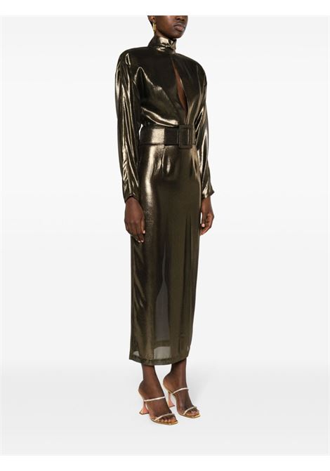 Gold Biba cut-out detailed long dress - women THE NEW ARRIVALS | NA01FW0275AGLD