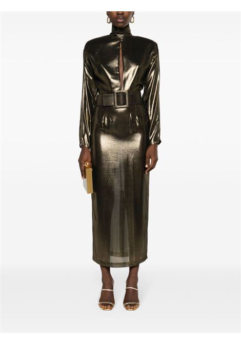 Gold Biba cut-out detailed long dress - women THE NEW ARRIVALS | NA01FW0275AGLD
