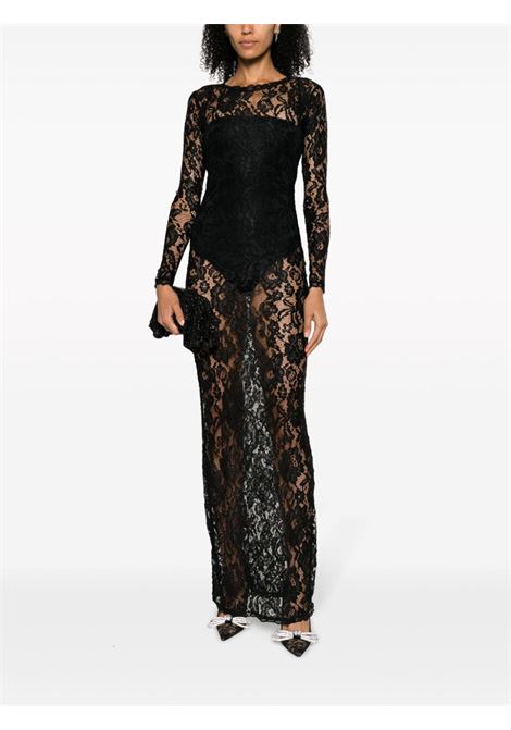 Black Catroux floral-lace maxi dress - women  THE NEW ARRIVALS | NA01RB0145BBLK