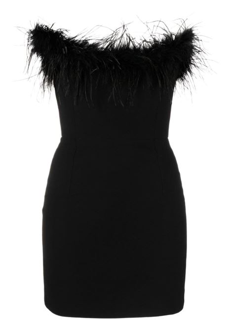 Black Cynthia feather-trim minidress - women  THE NEW ARRIVALS | NA01RB0190GBLK