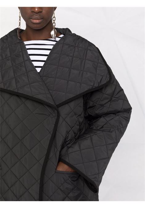 Black oversize quilted wrap coat - women TOTEME | 213112732200