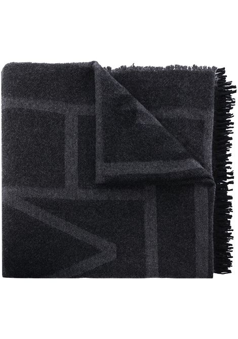 Dark grey large monogram scarf - women TOTEME | 213894808395