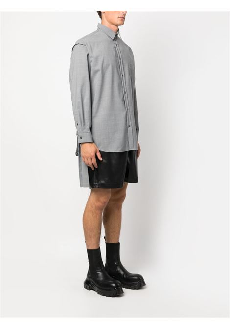 Camicia lunga con orlo asimmetrico in grigio - uomo UNDERCOVER | UP2C4401GRY
