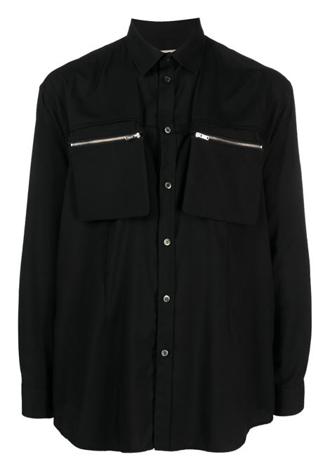 Camicia con tasche applicate in nero - uomo UNDERCOVER | UP2C4402BLK