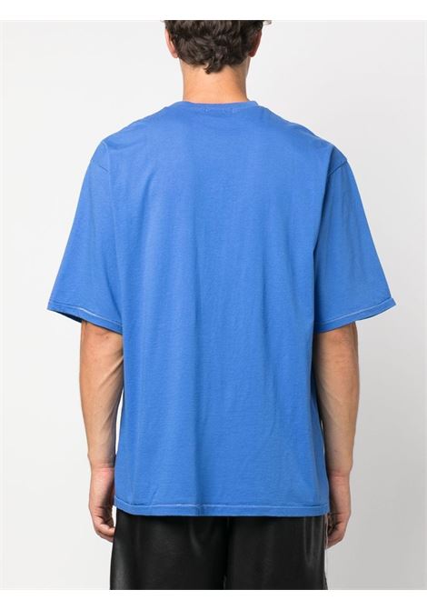 T-shirt con stampa Idon't care in blu - uomo UNDERCOVER | UP2C4806BL