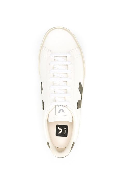 White and green Campo low-top sneakers - men  VEJA | CP0502347BWHTKK
