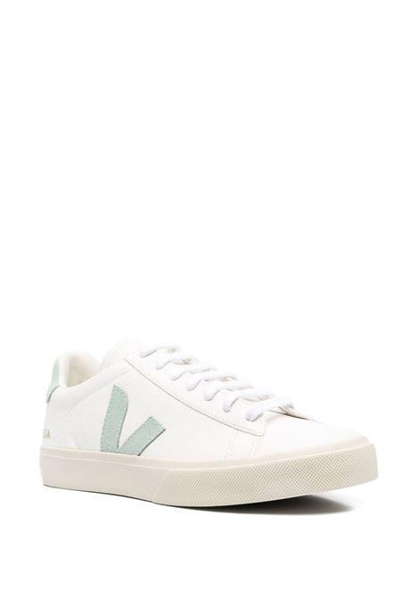 White and matcha green Campo low-top sneakers - men  VEJA | CP0502485BWHTMTCH