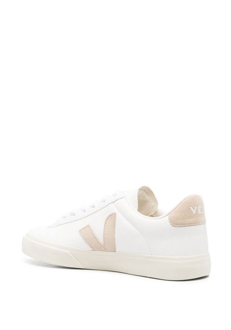 White and beige Campo low-top sneakers - men  VEJA | CP0502920BWHTALMND