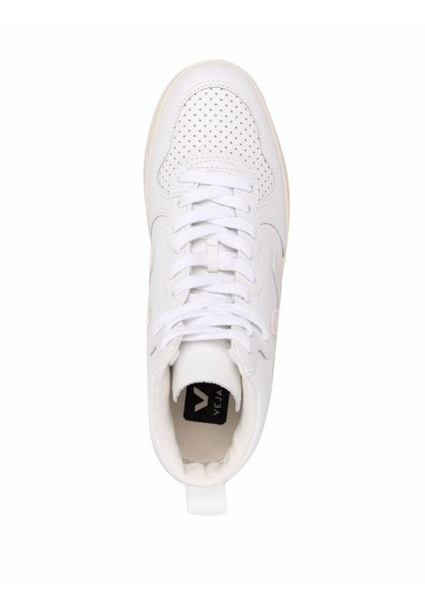 White logo-patch hi-top sneakers - women VEJA | VQ0201270AWHT