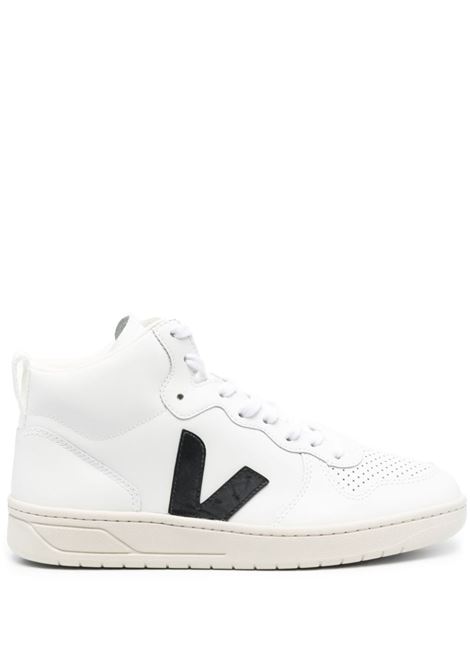 White and black v-15 high-top sneakers - men VEJA | VQ0203304BWHTBLK