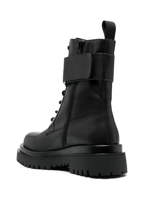 Black logo-plaque lace-up boots - women VERSACE JEANS COUTURE | 75VA3S6471570899