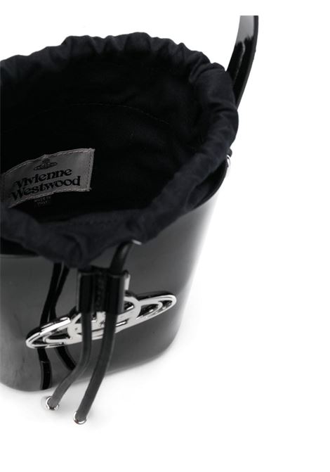 Black daisy tote bag - unisex VIVIENNE WESTWOOD | 43020023L001ON403