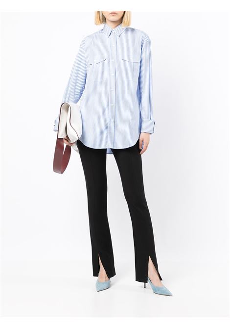 Camicia oversize a righe in blu - donna WARDROBE.NYC | W1030S1PCBL
