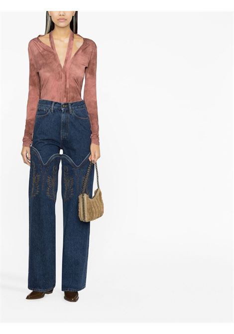 Blue Cowboy embroidered wide-leg jeans - women Y/PROJECT | JEAN36BL