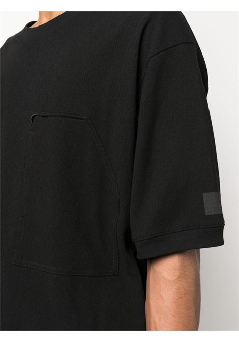 Black logo-patch sleeve T-shirt - men Y-3 | H63083BLK