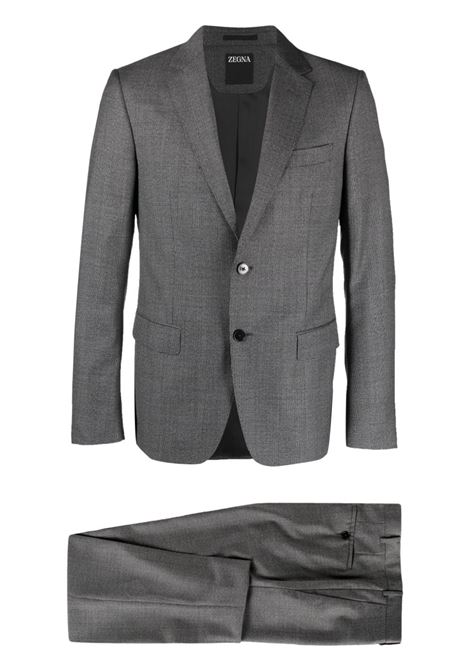 Grey notched-lapels single-breasted suit - men ZEGNA | 622700A6281CGA8