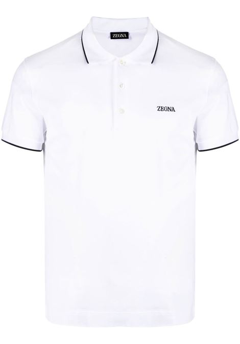 Polo con logo in bianco - uomo ZEGNA | Polo | E7358A5B746N00