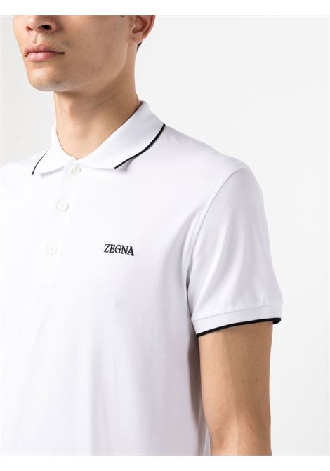 White logo-detail polo shirt  - men  ZEGNA | E7358A5B746N00