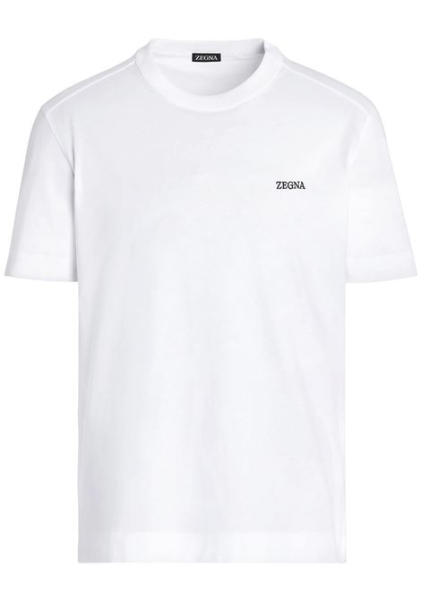 T-shirt con ricamo in bianco - uomo ZEGNA | E7360A5B760N00
