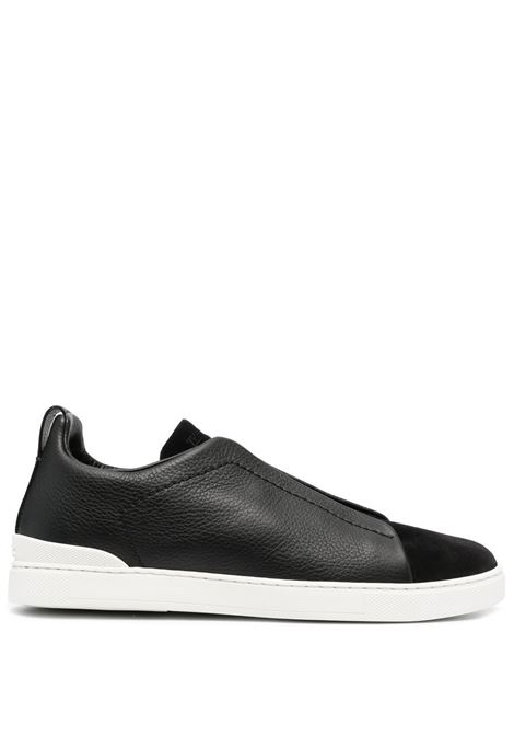 Black slip-on low-top sneakers - men ZEGNA | LHRHSS4667ZNER
