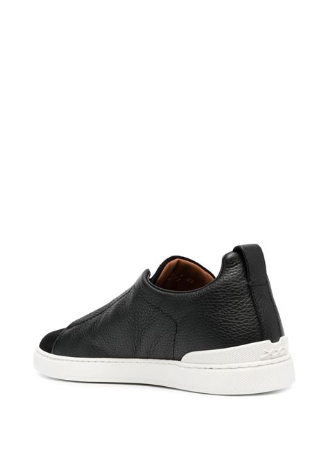Black slip-on low-top sneakers - men ZEGNA | LHRHSS4667ZNER