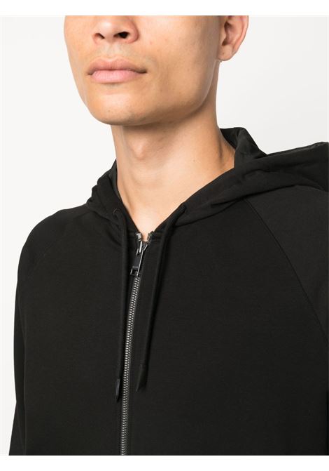 Black drawstring hooded sweatshirt - men ZEGNA | UC553A6C859K09