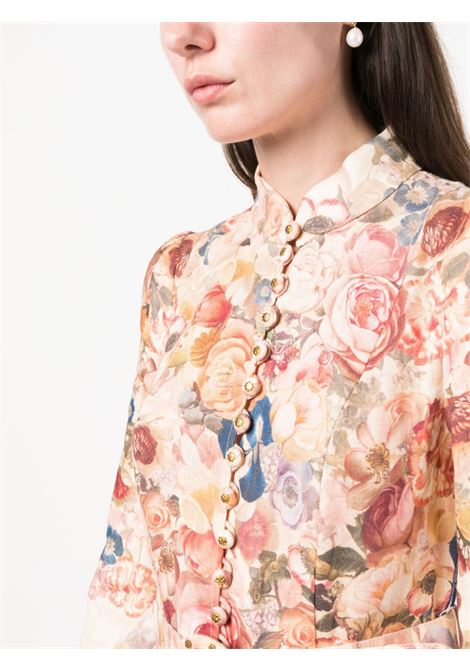 Multicolored Luminosity floral-print midi dress - women  ZIMMERMANN | 5723DF231MOCR