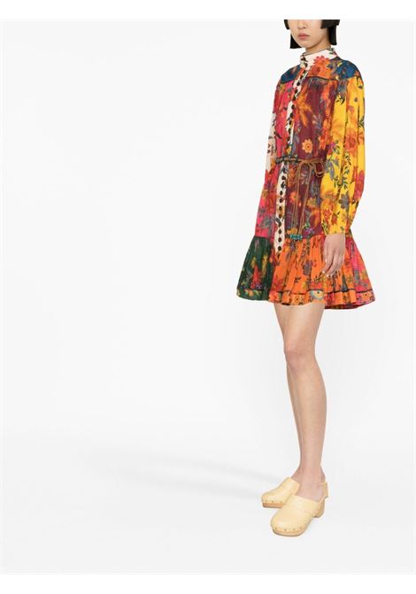 Multicolored floral-print belted mini dress - women  ZIMMERMANN | 7462DSS233SPLI