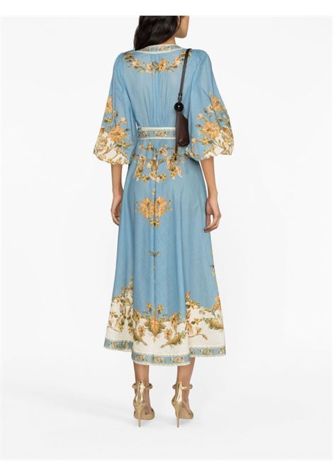 Multicolored Chintz floral-print wrap midi dress - women ZIMMERMANN | 7491DSS234BDFL