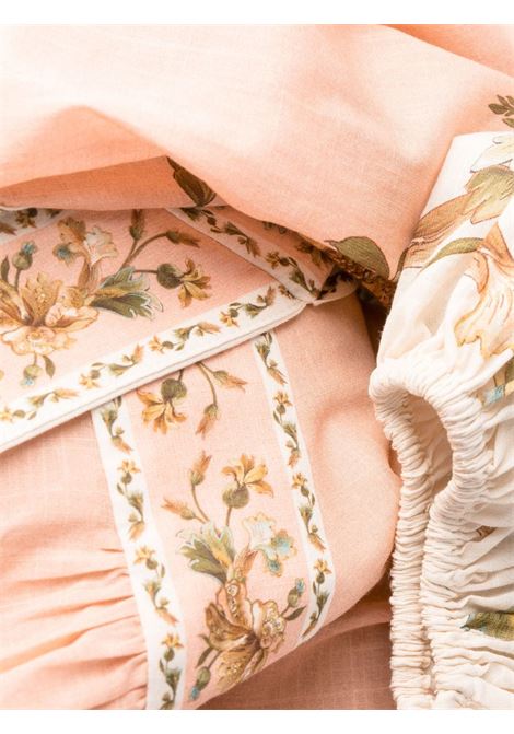 Pink Chintz floral-print cotton wrap minidress - women  ZIMMERMANN | 7493DSS234PKDF
