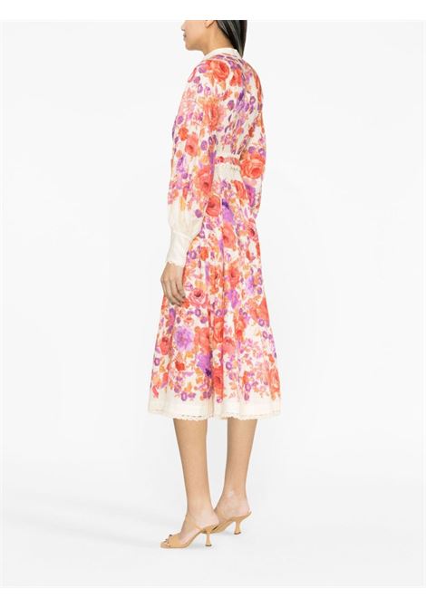 Multicolored Raie floral-print dress - women  ZIMMERMANN | 7580DSS232REPUF