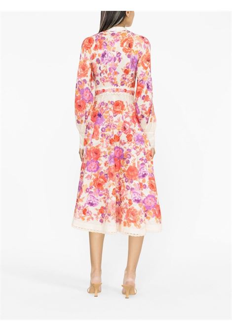 Multicolored Raie floral-print dress - women  ZIMMERMANN | 7580DSS232REPUF
