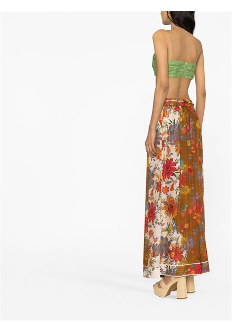 Orange ginger floral-print silk trousers - women ZIMMERMANN | 7629PSS233CBLF