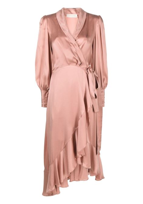 Dusty pink wrap midi dress - women  ZIMMERMANN | 8066DRF23DPI