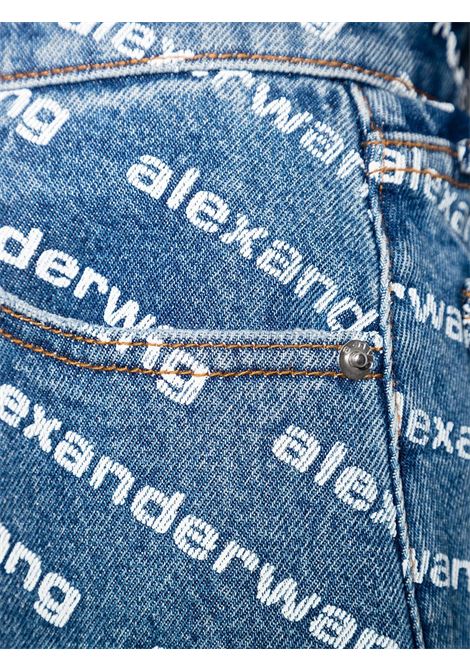 Blue Bite logo-print denim shorts - women  ALEXANDER WANG | 4DC1214897460