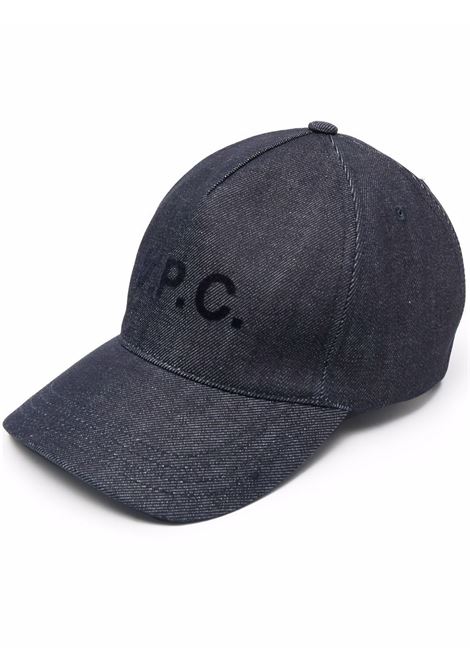 Cappello da baseball con stampa in blu - unisex A.P.C. | COCSXM24090IAI