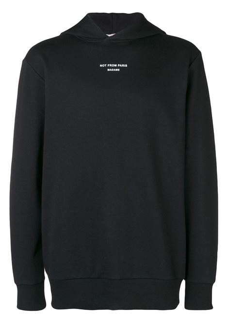 Black slogan sweatshirt - men DRÔLE DE MONSIEUR | PERMP04BL