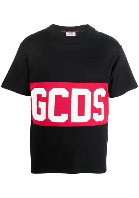 T-shirt con logo in nero - uomo GCDS | CC94M13014602
