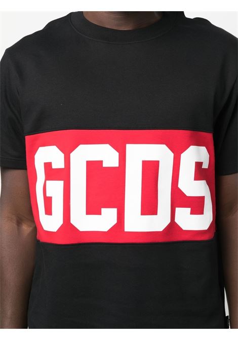 T-shirt con logo in nero - uomo GCDS | CC94M13014602
