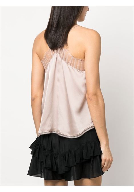 Pink lace-detailing sleeveless top - women IRO | 00PWF16BERWYNPIN0300P