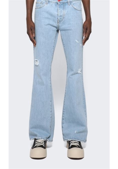 Light blue straight-leg jeans - men  MOTR | MTFW23PA140128241815