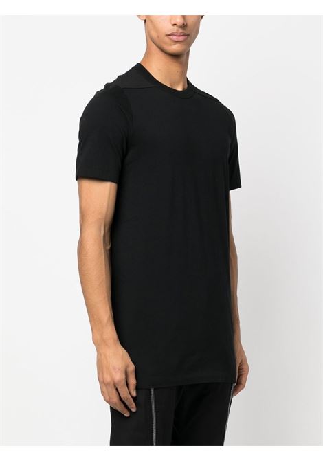Black crew neck short-sleeved T-shirt - men RICK OWENS | RU02C7264JA09