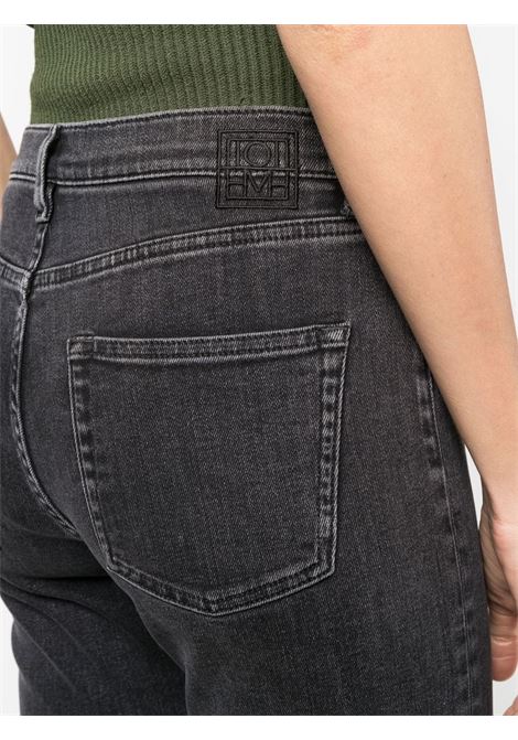 Grey twisted-seam straight-leg jeans - women  TOTEME | 222232743300