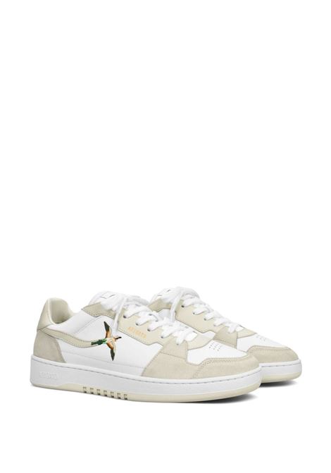 Sneakers Dice Lo bee bird con ricamo in bianco e beige Axel Arigato - uomo AXELARIGATO | F2528001WHT