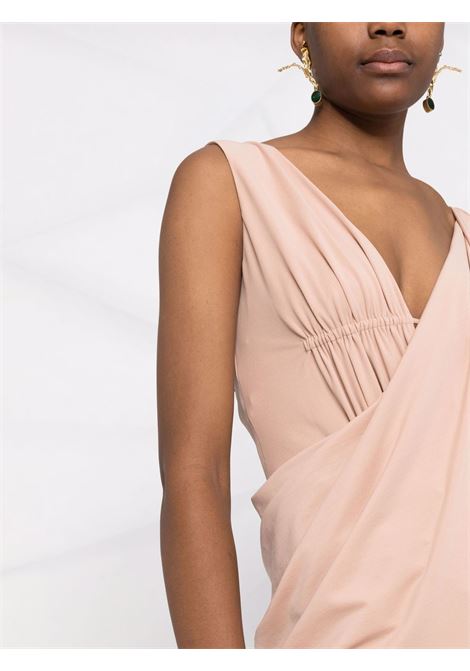 Pink draped crossover-detail dress - women  ALBERTA FERRETTI | A04391621170