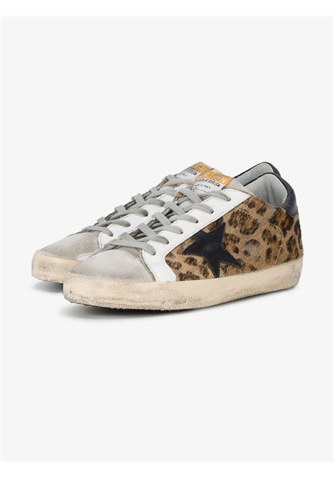 Sneakers Super-Star con stampa leopardata in marrone - donna GOLDEN GOOSE | GWF00101F00056580189
