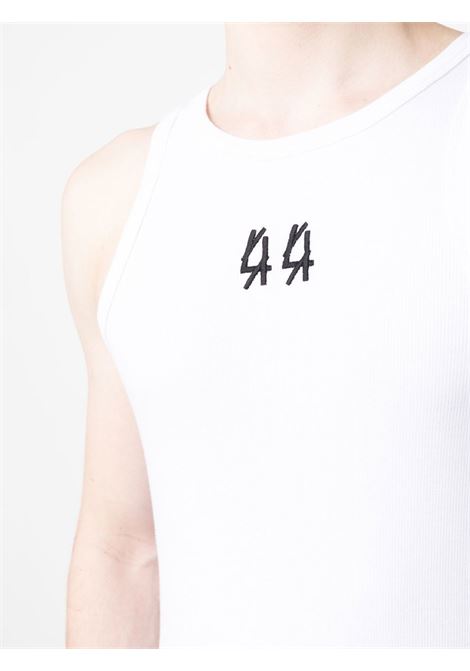 White  logo-print sleeveless top - men 44 LABEL GROUP | B0030142FA278P182