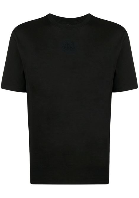 T--shirt con logo ricamato in nero - uomo 44 LABEL GROUP | B0030231FA141P113